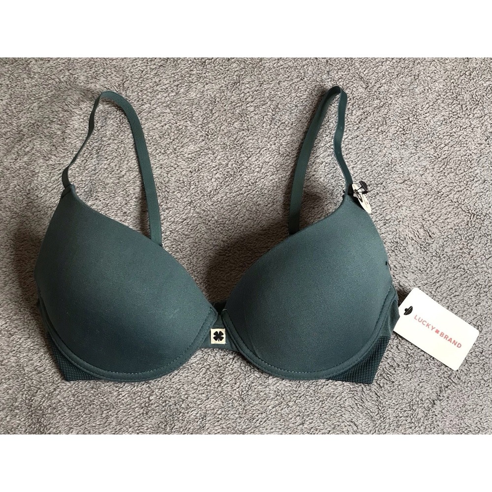 NEW‎ Lucky Brand Women's Underwire T-Shirt Bra Sz 34C Green